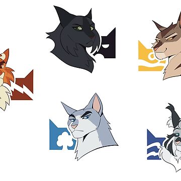 Warrior Cats - Clan Founders (5 stickers) Sticker by Didychu