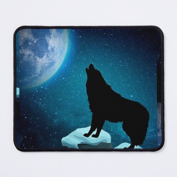 Item preview, cool black wolf howling at the blue moon Art. designed and sold by BEAUTY ⭐⭐⭐⭐⭐.