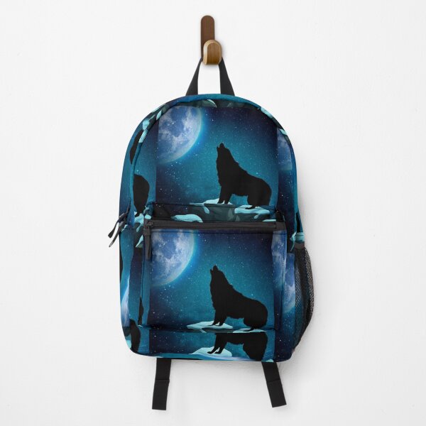 Item preview, cool black wolf howling at the blue moon Art. designed and sold by BEAUTY ⭐⭐⭐⭐⭐.