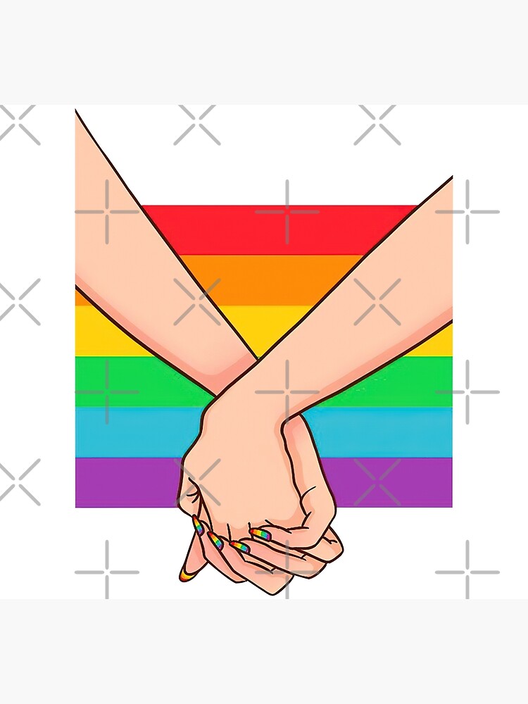 "Stand By You Hold Your Hand LGBT Flag Pride Month" Poster for Sale by