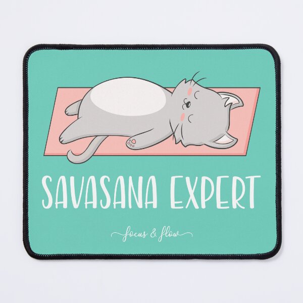 Item preview, Savasana Expert. Peach and Aqua designed and sold by FocusAndFlow.