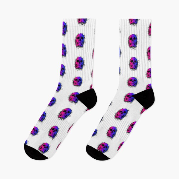 Item preview, Bi Pride Flag with White Grunge Skull Skeleton Bones - Distressed Punk Rock Goth Halloween designed and sold by srhosterman.