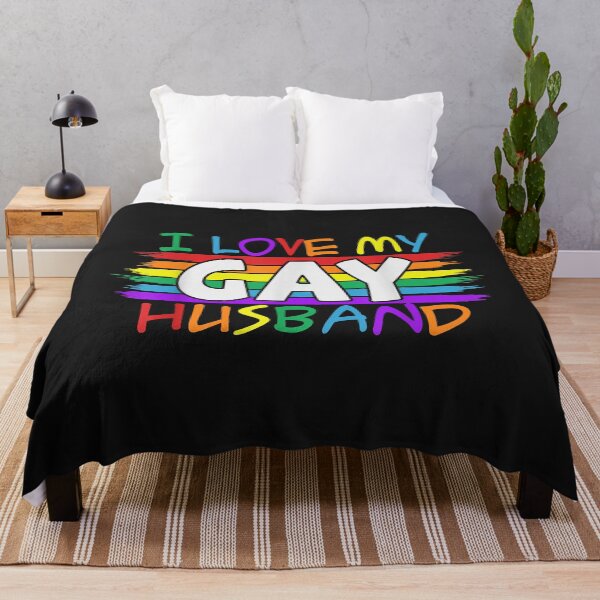 Aperçu de l'œuvre LGBTQ Accessories Rainbow I lOve My Gay Husband Gay Pride créée et vendue par dinahrqashasta.