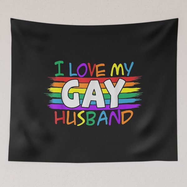 Item preview, LGBTQ Accessories Rainbow I lOve My Gay Husband Gay Pride designed and sold by dinahrqashasta.