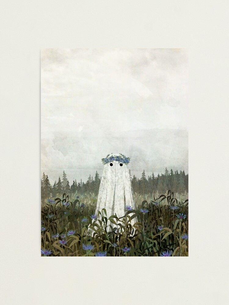 Thumbnail 1 of 3, Photographic Print, Cornflower Ghost designed and sold by katherineblower.