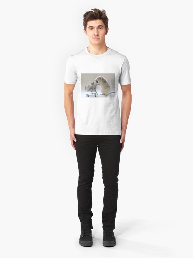Alternate view of Walking the cat :) Slim Fit T-Shirt