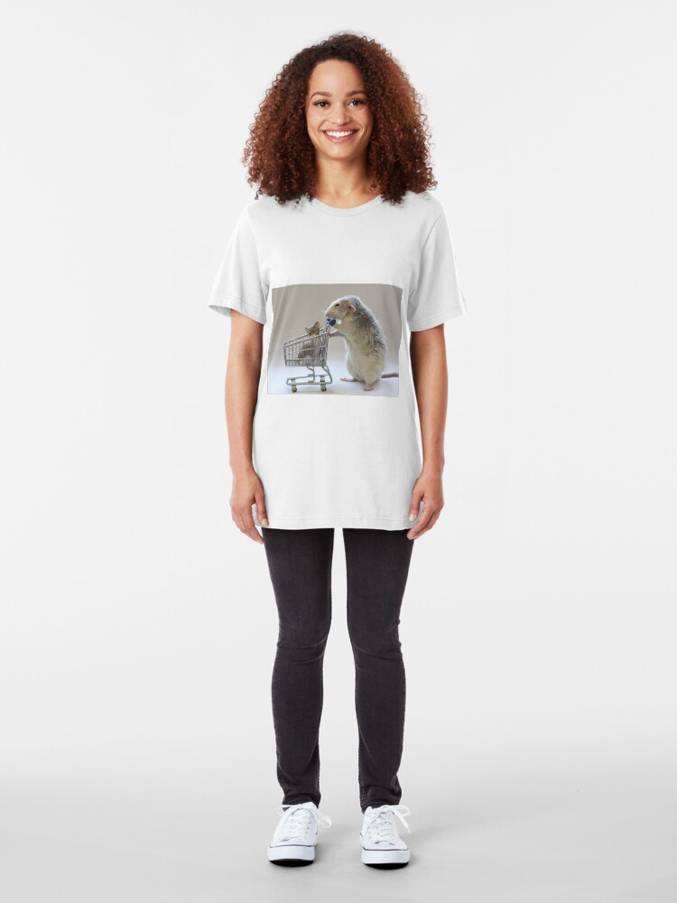 Alternate view of Walking the cat :) Slim Fit T-Shirt