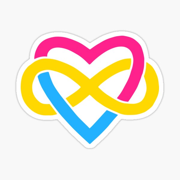 Pansexual Heart Infinity Pansexual Sticker