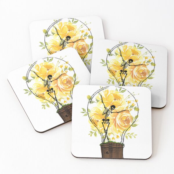 Item preview, Light bulb with yellow flowers designed and sold by chourouk shop ★★★★★.
