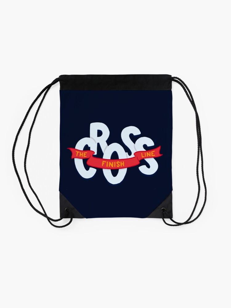 Alternate view of Cross the finish line Drawstring Bag