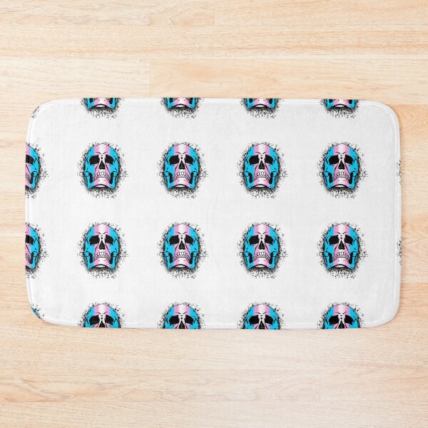 Item preview, Transgender Flag with White Grunge Skull Skeleton Bones - Distressed Punk Rock Goth Halloween designed and sold by srhosterman.