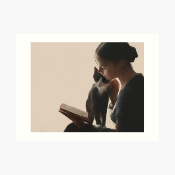 The PurrFect Read Art Print