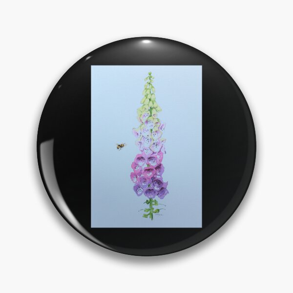 Item preview, Foxglove And Bee Blue Tint Zipped Hoodie designed and sold by donniejeanjr6.