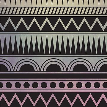 Artwork thumbnail, Aztec Design - Ombre by emilysmithart