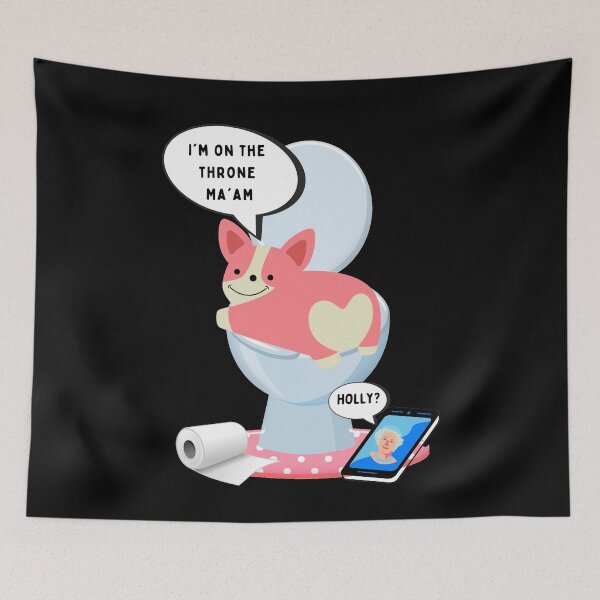 Item preview, Holly the Corgi on the Throne designed and sold by GasconyPassion.
