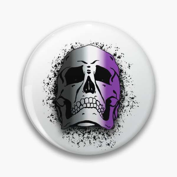 Artikelvorschau, Asexual Flag with White Grunge Skull Skeleton Bones - Distressed Punk Rock Goth Halloween entworfen und verkauft von srhosterman.