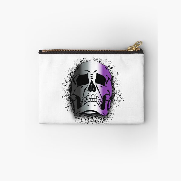 Item preview, Asexual Flag with White Grunge Skull Skeleton Bones - Distressed Punk Rock Goth Halloween designed and sold by srhosterman.