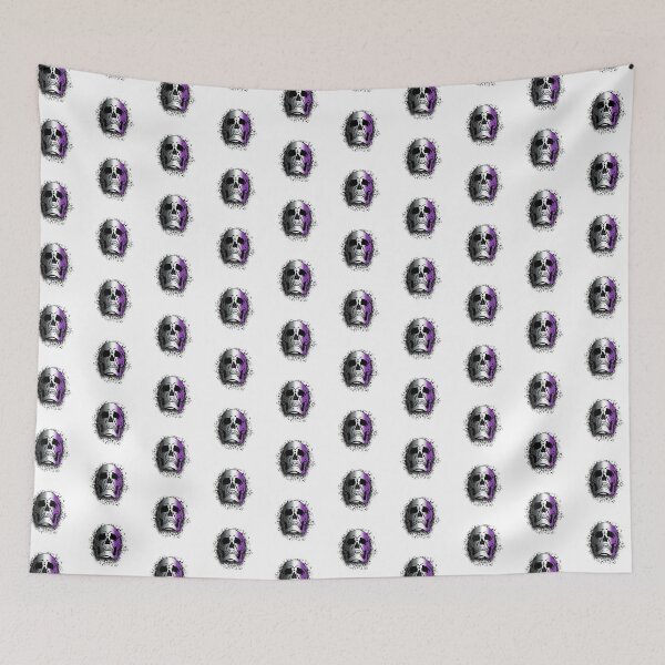 Item preview, Asexual Flag with White Grunge Skull Skeleton Bones - Distressed Punk Rock Goth Halloween designed and sold by srhosterman.