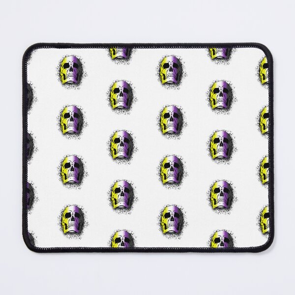 Item preview, Nonbinary Flag with White Grunge Skull Skeleton Bones - Distressed Punk Rock Goth Halloween designed and sold by srhosterman.