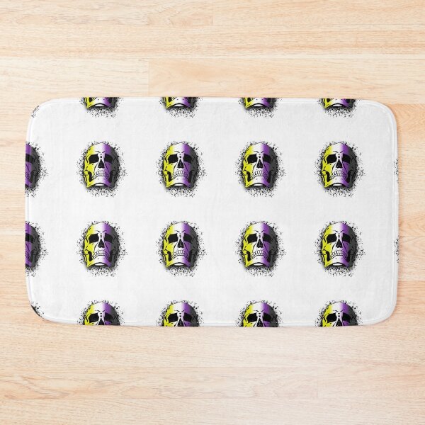 Item preview, Nonbinary Flag with White Grunge Skull Skeleton Bones - Distressed Punk Rock Goth Halloween designed and sold by srhosterman.