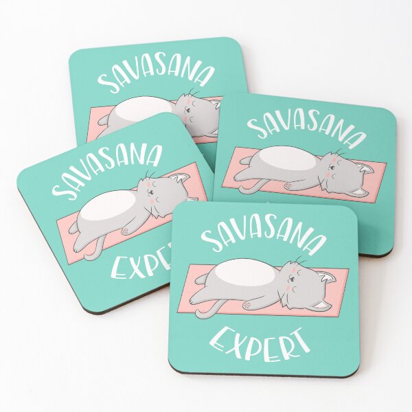 Item preview, Savasana Expert. Peach and Aqua designed and sold by FocusAndFlow.