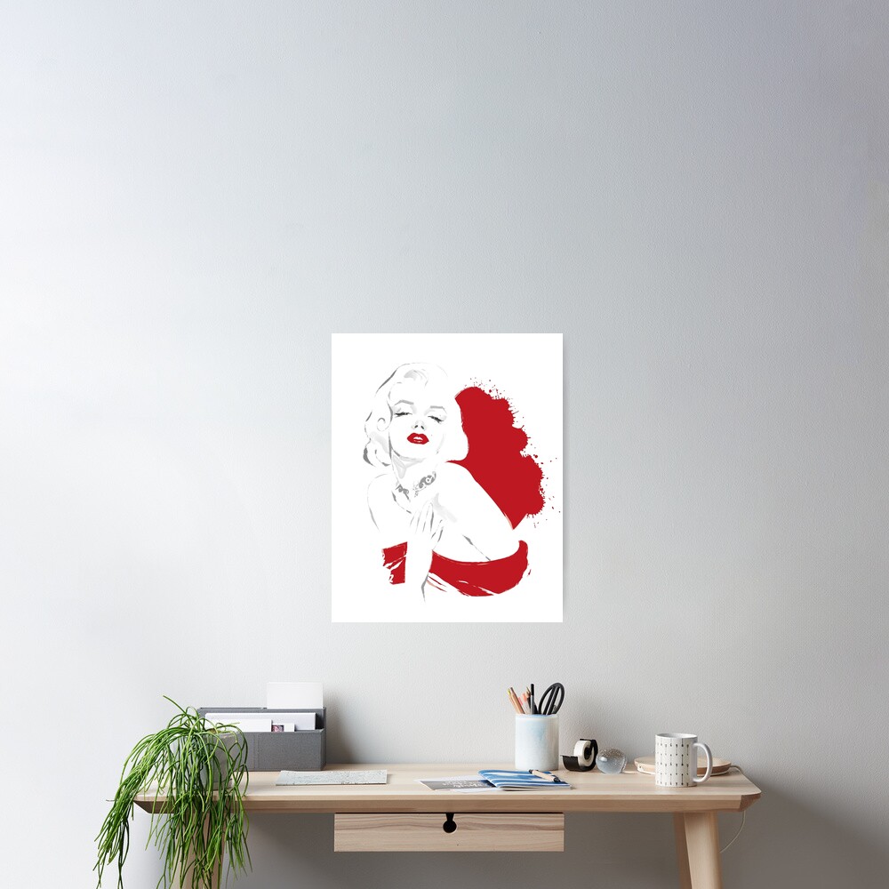 Red Marilyn Poster