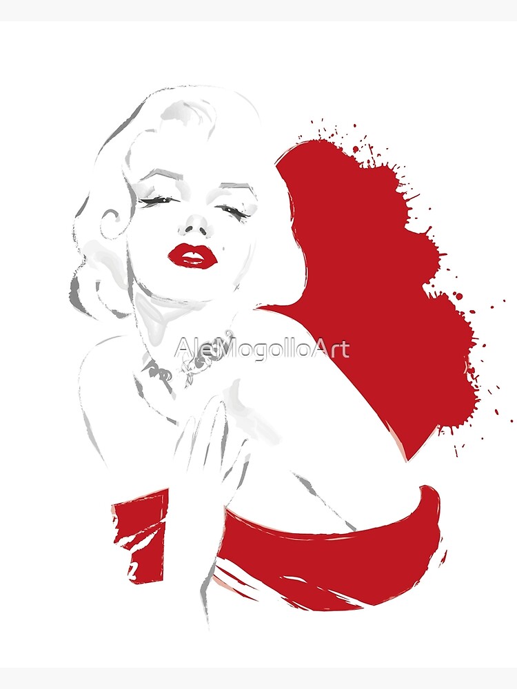 Red Marilyn by AleMogolloArt