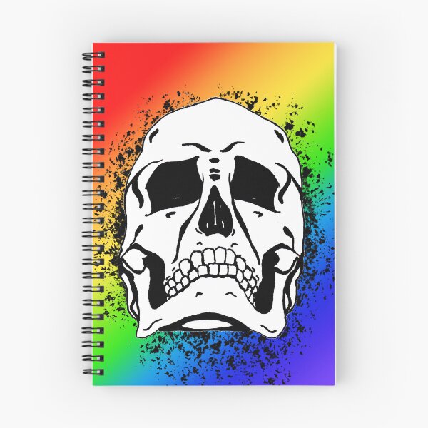 Artikelvorschau, Rainbow Proud Gay Pride White Grunge Skull Skeleton Bones - Distressed Punk Rock Goth Halloween entworfen und verkauft von srhosterman.