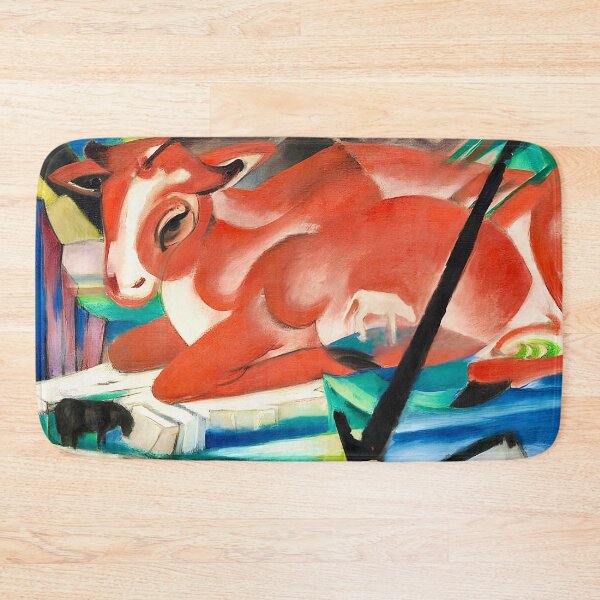 Item preview, The World Cow Red Cow Resting by Franz Marc designed and sold by WonderweissStudio.