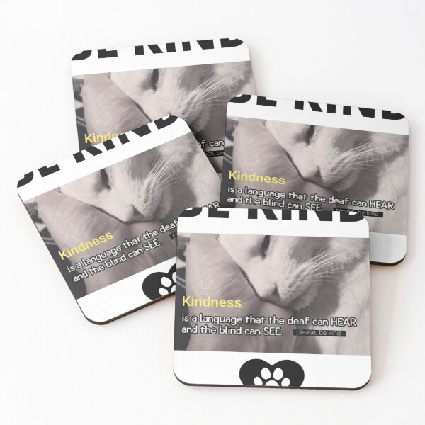 Item preview, KINDNESS IS A LANGUAGE, famous quote, cat lover, animal rescuer Art designed and sold by ZaneHalvorson.