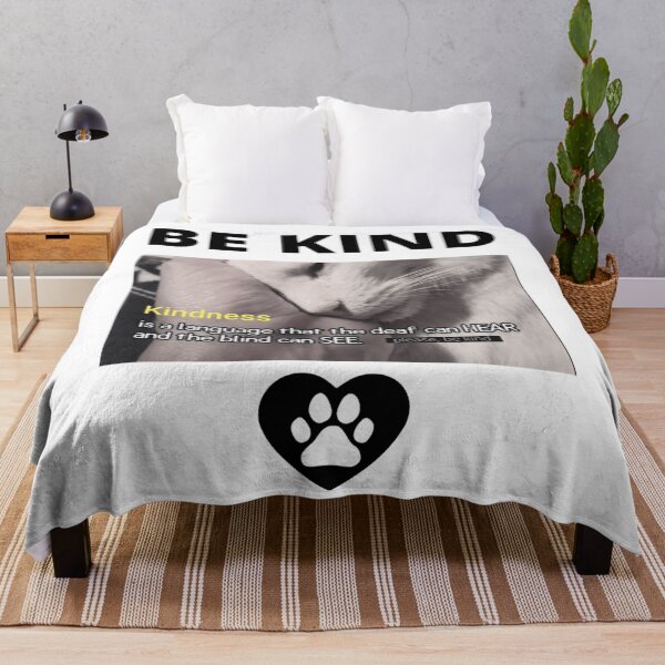 Item preview, KINDNESS IS A LANGUAGE, famous quote, cat lover, animal rescuer Art designed and sold by ZaneHalvorson.