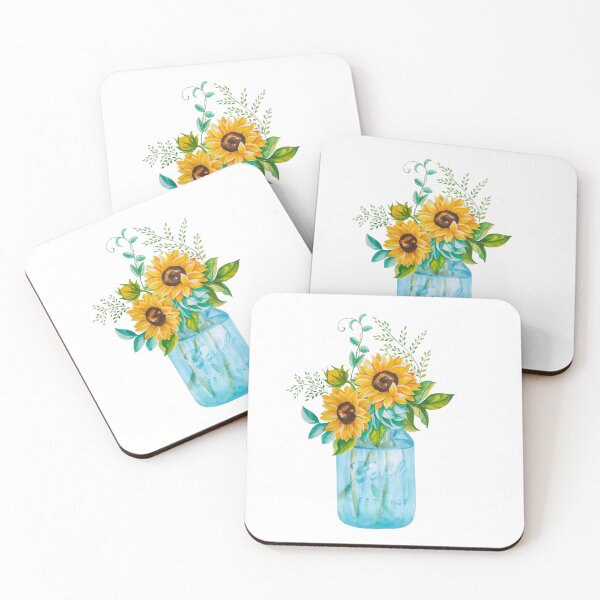 Item preview, Watercolor mason jar with flowers designed and sold by Designs1279.