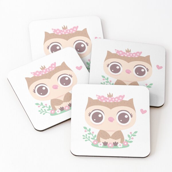 Item preview, Cute Baby Owl With Pink Bow designed and sold by rustydoodle.