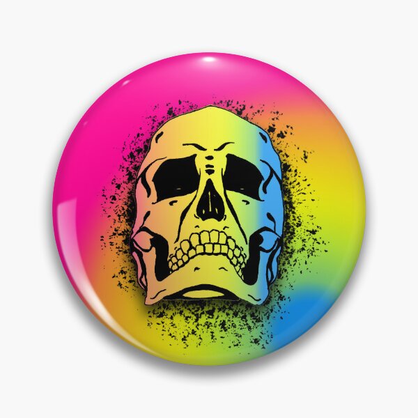 Item preview, Pansexual Flag with Grunge Skull Skeleton Bones - Distressed Punk Rock Goth Halloween designed and sold by srhosterman.