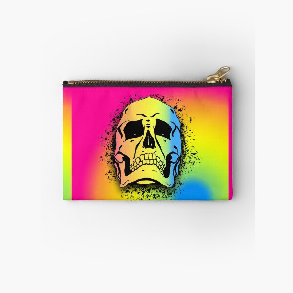 Item preview, Pansexual Flag with Grunge Skull Skeleton Bones - Distressed Punk Rock Goth Halloween designed and sold by srhosterman.