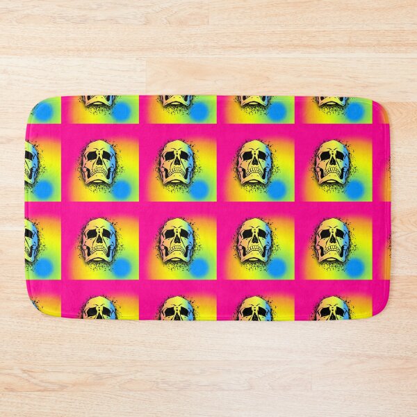 Item preview, Pansexual Flag with Grunge Skull Skeleton Bones - Distressed Punk Rock Goth Halloween designed and sold by srhosterman.