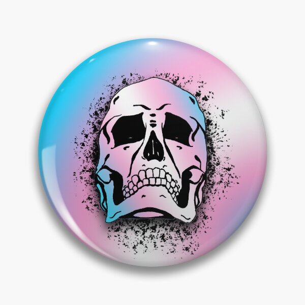 Item preview, Transgender Flag with Grunge Skull Skeleton Bones - Distressed Punk Rock Goth Halloween designed and sold by srhosterman.