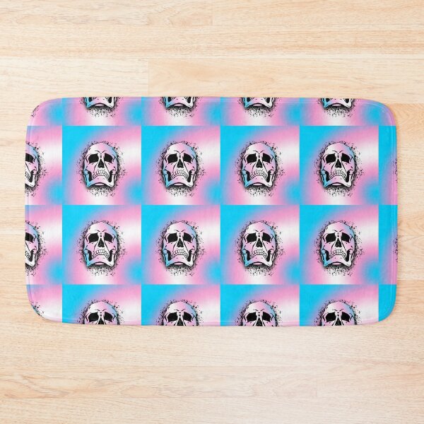 Item preview, Transgender Flag with Grunge Skull Skeleton Bones - Distressed Punk Rock Goth Halloween designed and sold by srhosterman.