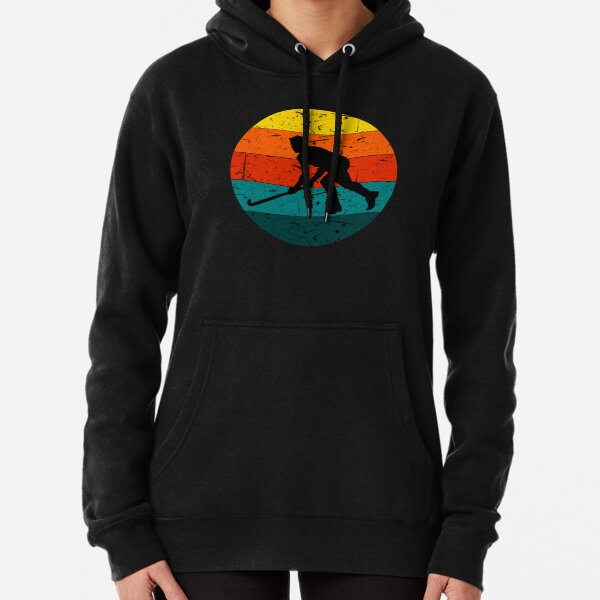 Toddler Hockey - Retro Hockey Player Icon Toddler Pullover Hoodie