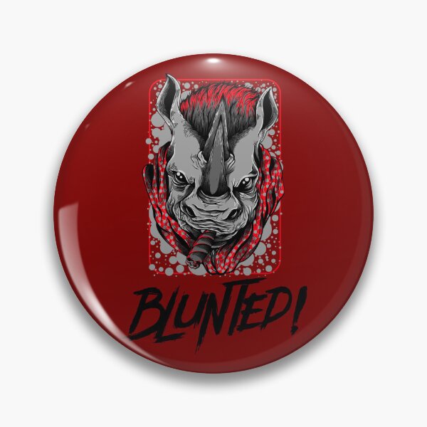 Item preview, Blunted-  White Rhino smoking a blunt-  420 Stoner Design  Red Accents designed and sold by YomeHayin.