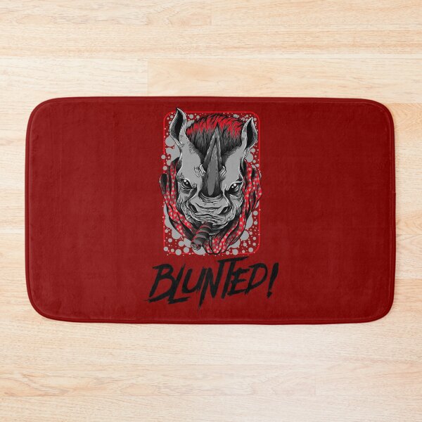 Item preview, Blunted-  White Rhino smoking a blunt-  420 Stoner Design  Red Accents designed and sold by YomeHayin.