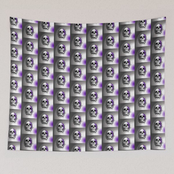 Item preview, Asexual Flag with Grunge Skull Skeleton Bones - Distressed Punk Rock Goth Halloween designed and sold by srhosterman.