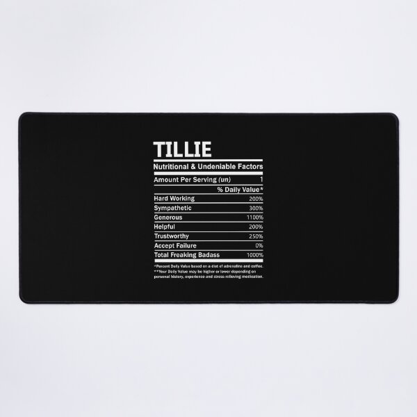 Item preview, Tillie Name T Shirt - Tillie Nutritional And Undeniable Factors Gift Item Tee designed and sold by jazminprin.