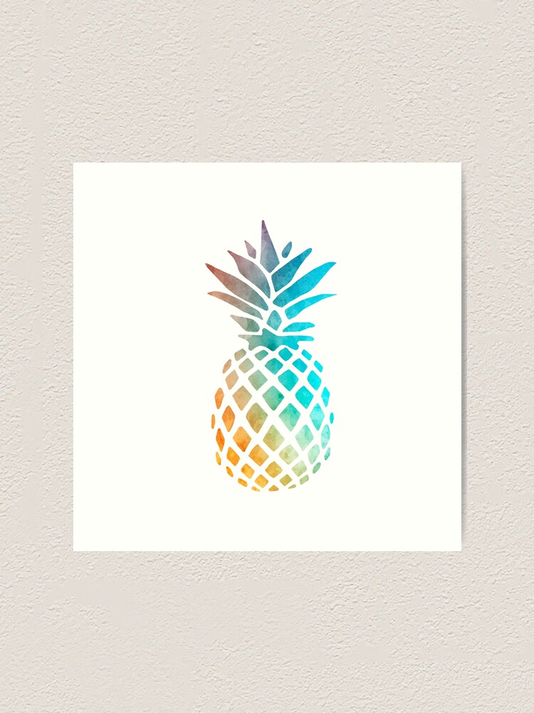 Watercolor Pineapple" Art Print By Maryedenoa | Redbubble