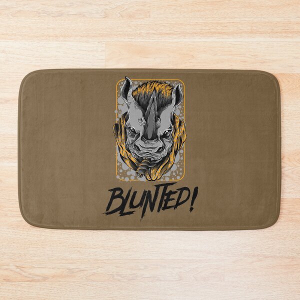 Item preview, Blunted-  White Rhino smoking a blunt-  420 Stoner Design  Orange Accents designed and sold by YomeHayin.