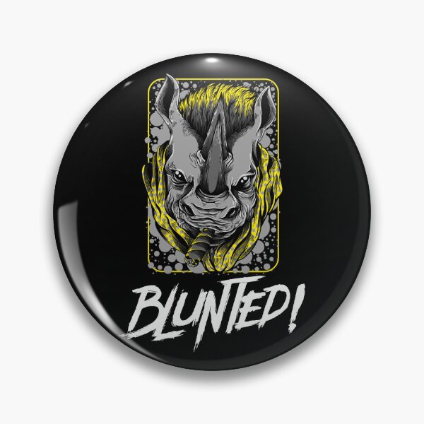 Item preview, Blunted-  White Rhino smoking a blunt-  420 Stoner Design  Yellow Accents designed and sold by YomeHayin.