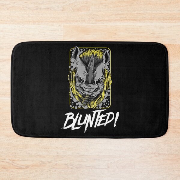 Item preview, Blunted-  White Rhino smoking a blunt-  420 Stoner Design  Yellow Accents designed and sold by YomeHayin.