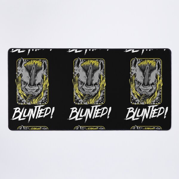 Item preview, Blunted-  White Rhino smoking a blunt-  420 Stoner Design  Yellow Accents designed and sold by YomeHayin.