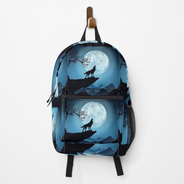Item preview, cool moon wolf tree cliff Art designed and sold by BEAUTY ⭐⭐⭐⭐⭐.