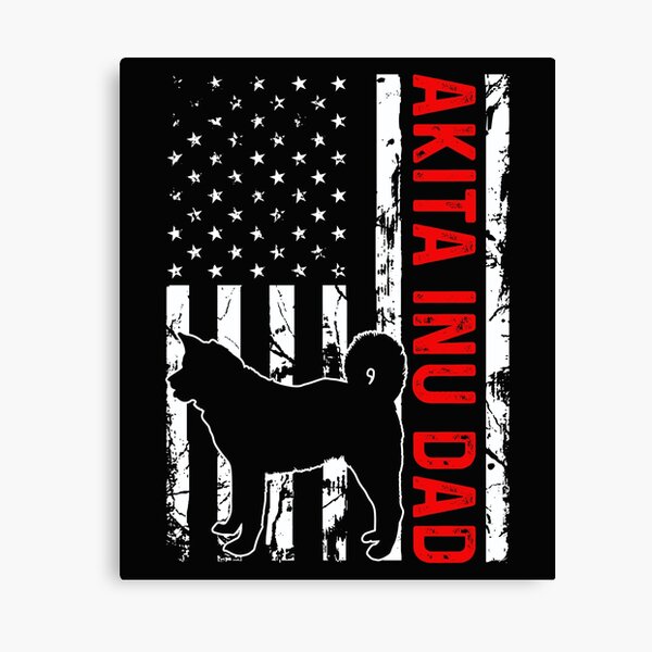 Artikel-Vorschau von Vintage Akita Inu Dad American Flag - Akita Inu Dog Breed Lover, designt und verkauft von tjred01.